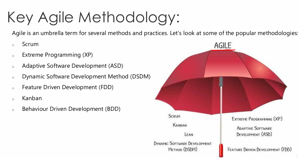 Key Agile Methodology or framework